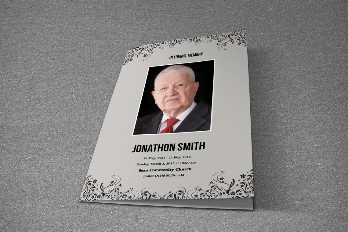 funeral program template for mac pages